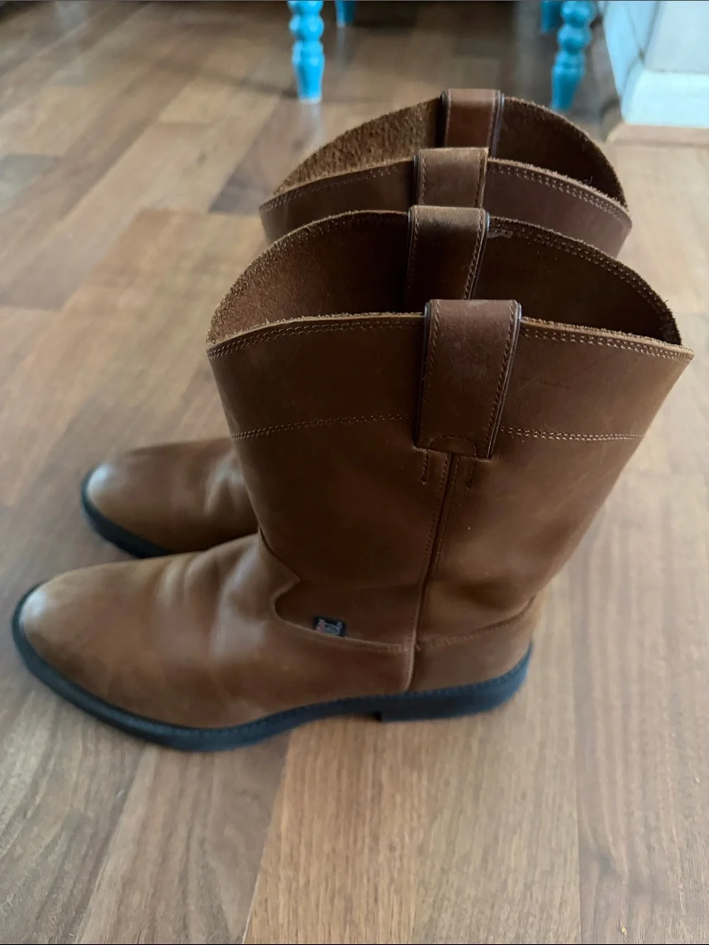 Justin Boots Brown Kids Western Pull-On Boots